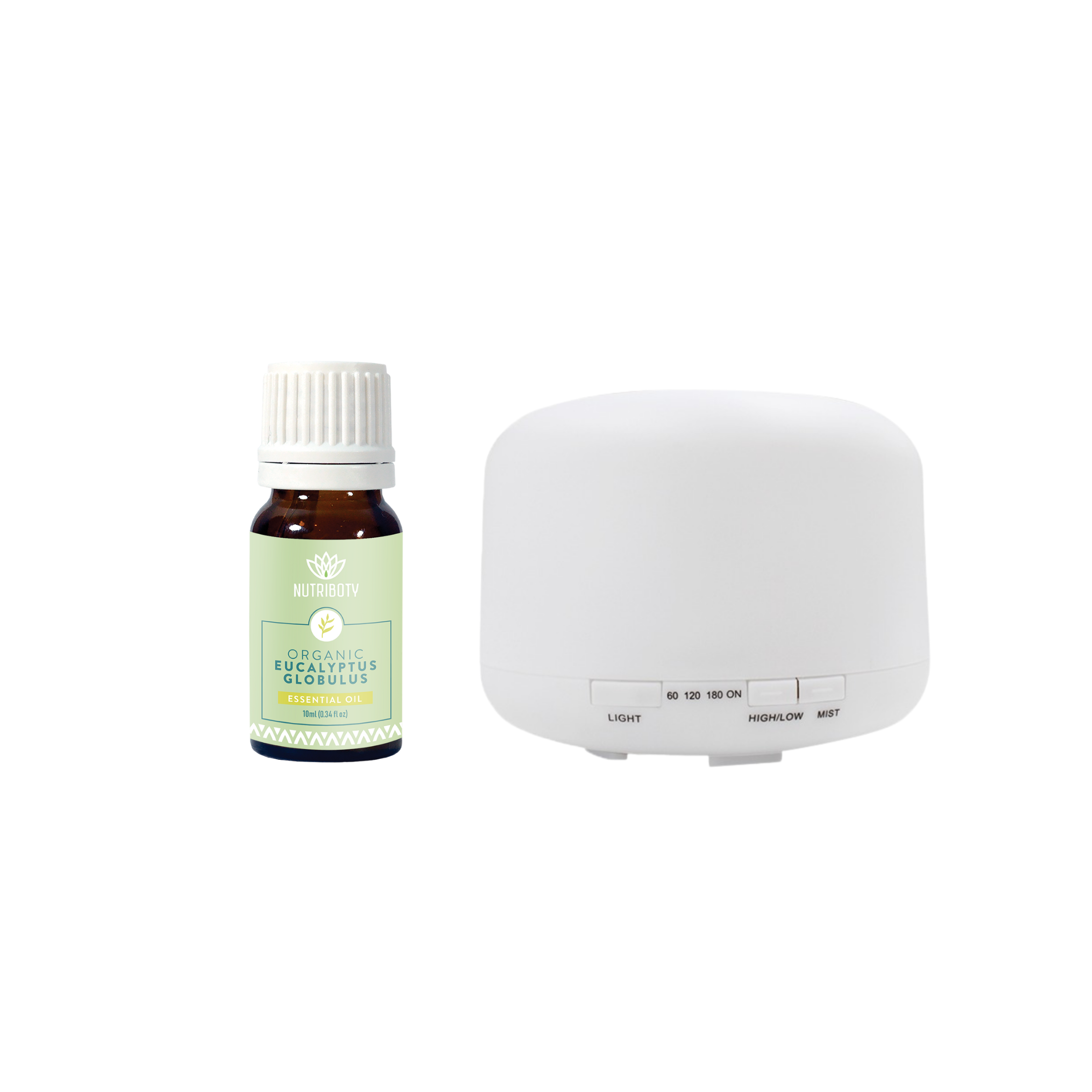 O Difusor Nutriboty é o complemento perfeito para este óleo permitindo a prática da aromaterapia, a inalação dos seus componentes terapêuticos para promoção da saúde e bem-estar. Humidifica também o ar, reduzindo a presença de bactérias, e deixa um aroma maravilhoso em casa!