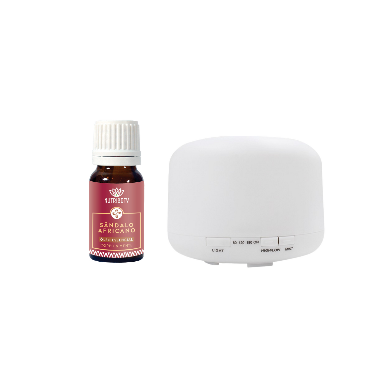 O Difusor Nutriboty é o complemento perfeito para este óleo permitindo a prática da aromaterapia, a inalação dos seus componentes terapêuticos para promoção da saúde e bem-estar. Humidifica também o ar, reduzindo a presença de bactérias, e deixa um aroma maravilhoso em casa!