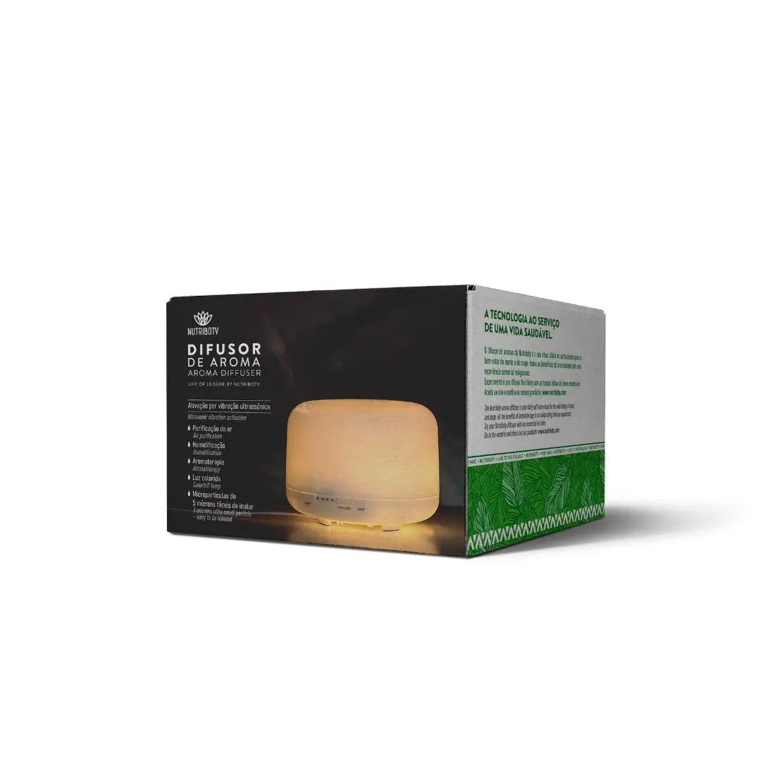 Difusor eletrico de aroma para aromaterapia, purificador de ar, use com óleos essenciais melhore o ambiente e aroma de sua casa, com este ambientador. Uso para fitoterapia, retire o máximo proveito dos princípios ativos dos óleos essenciais, como odorizador. Serve como humidificador e purificador de ar.