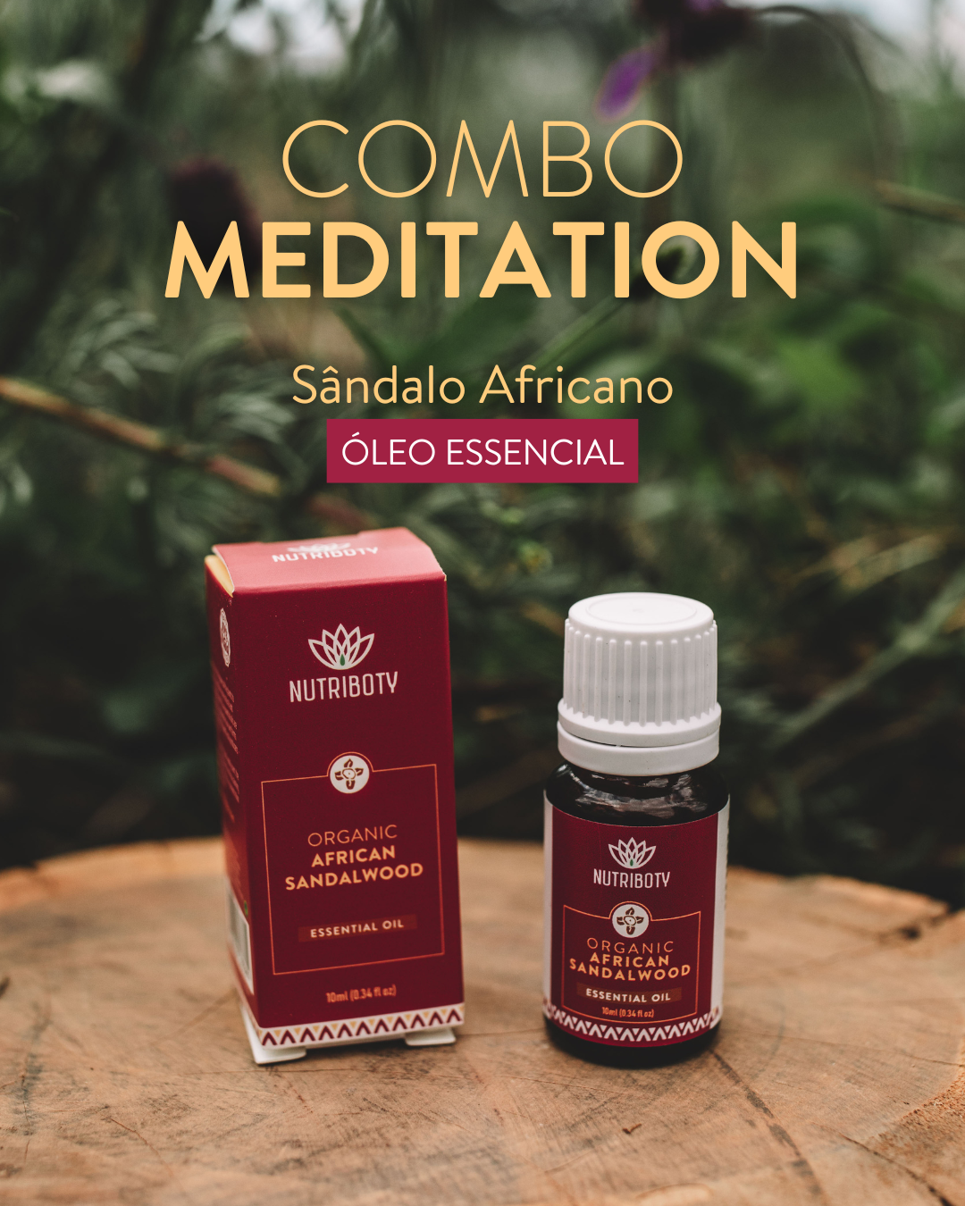 Óleo Essencial de Sândalo Africano - Relaxamento - O sândalo diminui a ansiedade (efeito ansiolítico), acalmando o sistema nervoso, e promove, consequentemente, um sono de melhor qualidade. Concentração - Este óleo promove o relaxamento mas facilita também o foco e a concentração simultaneamente. Atua não só como relaxante fisicamente mas ainda como estimulante a nível do comportamento. É perfeito para combater a fadiga, melhorar a saúde mental e dar um boost à sua atenção e memória.