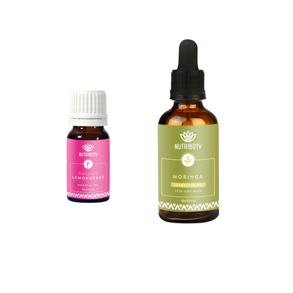Denominada “Árvore da Vida”, a Moringa é um tesouro nutricional. O Óleo Vegetal de Moringa, com efeitos hidratantes mas também desinfetantes, é ideal para purificar a pele sem a desidratar. Apresenta também as vitaminas A e E na sua composição.
