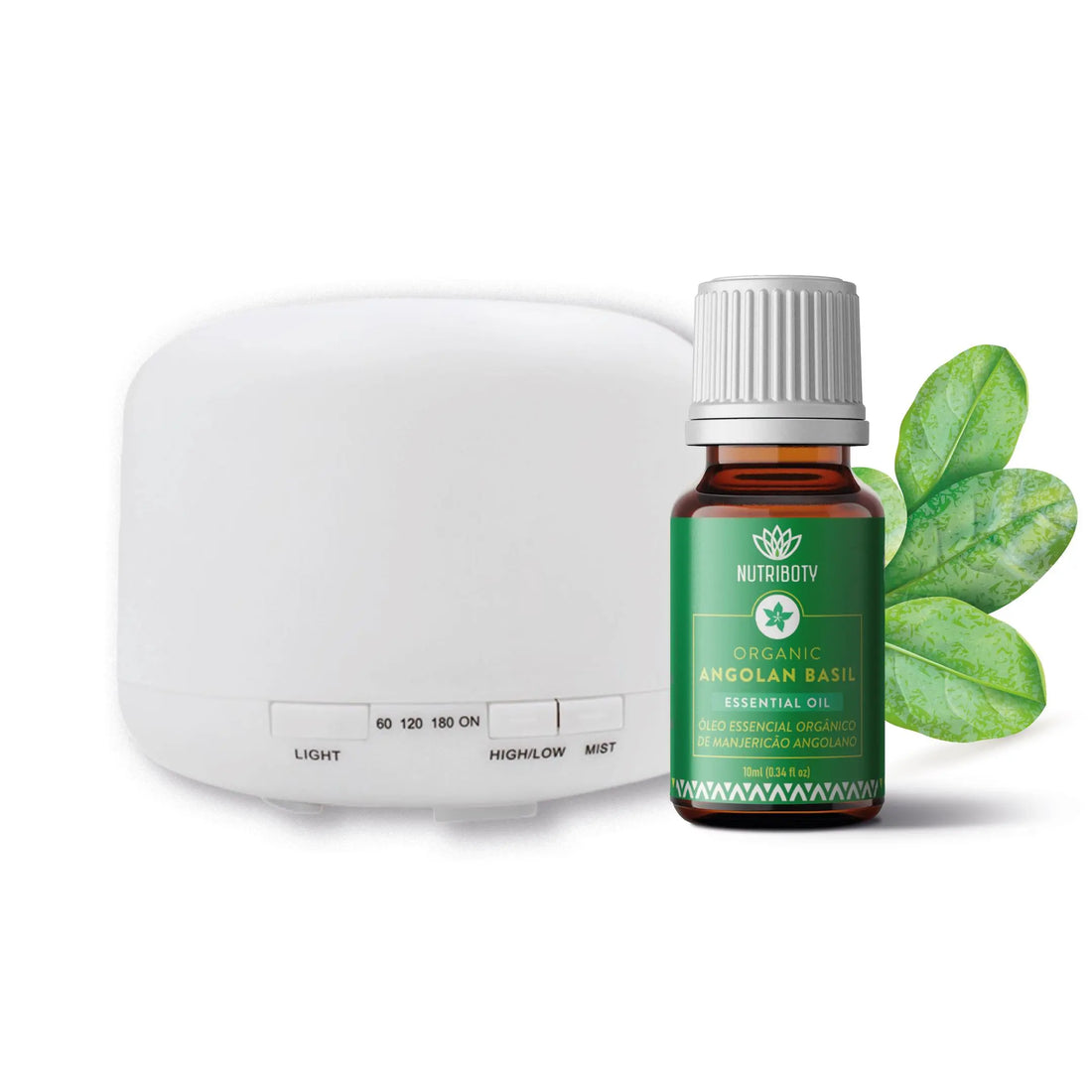 O Combo Óleo Essencial de Manjericão Africano + Difusor da Nutriboty vai dar-lhe o ânimo e a vivacidade que procura! Com um aroma fresco, este óleo apresenta propriedades estimulantes e afrodisíacas. E, ao adquirir este combo energético, ainda usufrui de um desconto de 15%!