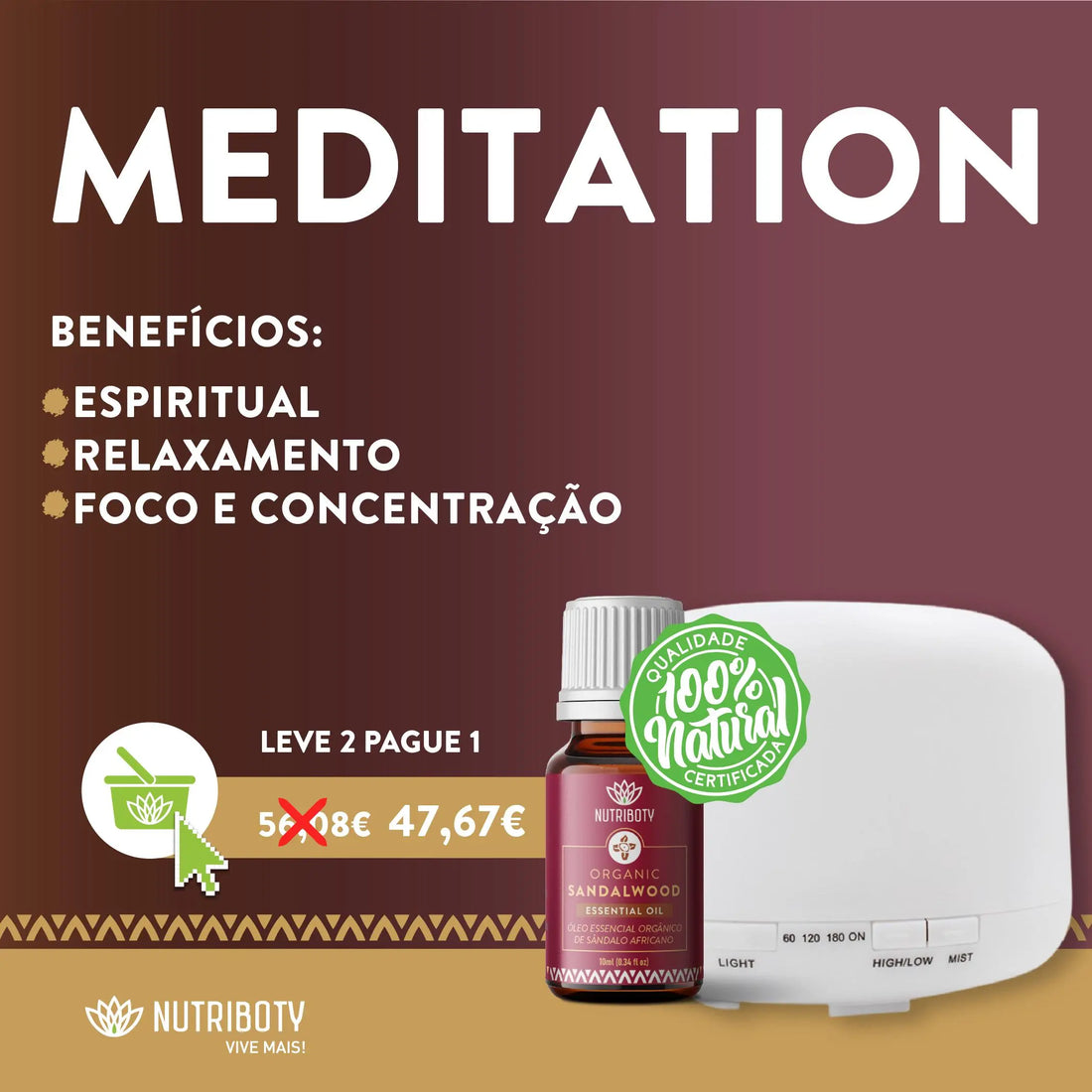 Óleo essencial sândalo sandalwood propriedades relaxantes, ajudando em práticas espirituais como a meditação, o ioga e o reiki. Liberta a mente de pensamentos indesejados e promove energia positiva. Difusor de aroma ambientador humidificador e aromatizador: reduz presença de bactérias.