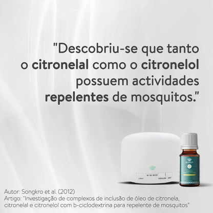 Descobriu-se que tanto o citronelal como citronelol possuem atividades repelentes de mosquitos. Songkro et al. (2012) investigação de complexos de inclusão de óleo de citronela, citronelal e citronelol e com b-ciclodextrina para repelente de mosquitos. 