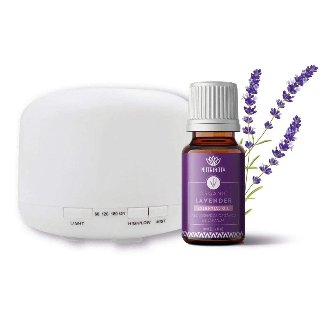 Já não se lembra da última vez que passou bem a noite?  O Combo Óleo Essencial de Lavanda 10ml + Difusor de Aroma 500ml da Nutriboty é o elemento-chave que lhe faltava para noites mais tranquilas.  Com um maravilhoso aroma floral, este óleo é a tranquilidade e a paz num frasquinho de 10ml. E, ao adquirir este combo relaxante, ainda usufrui de um desconto de 15%!